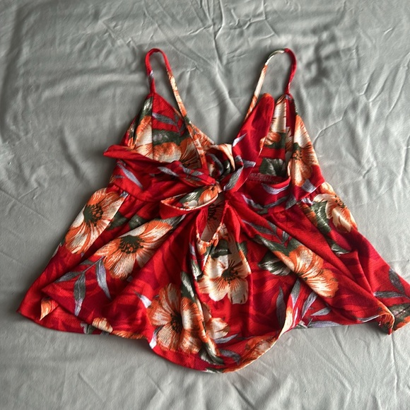 Cotton On - Red Floral Pattern Top - Picture 3 of 7